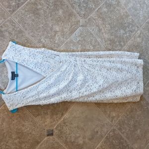 Connected Apparel Cream lace sequence dress Size 8P